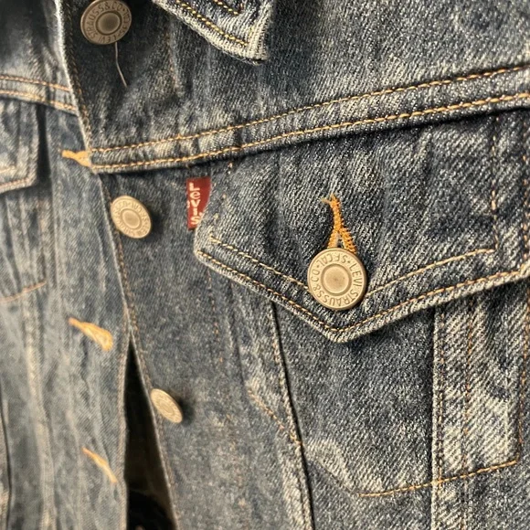 LEVIS Denim Vest women  Size S - Picture 2 of 6
